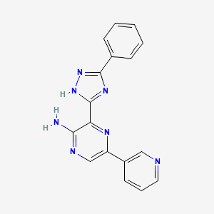 3-(5-phenyl-4H-1,2,4-triazol-3-yl)-5-(pyridin-3-yl)pyrazin-2-amine