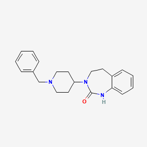 molecular formula C21H25N3O B8405005 3-(1-Benzylpiperidin-4-yl)-1,3,4,5-tetrahydro-2H-benzo[d][1,3]diazepin-2-one CAS No. 773886-92-3