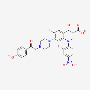 7-[4-(4-Methoxyphenacyl)piperazino]-1-(2-fluoro-4-nitrophenyl)-4-oxo-6-fluoro-1,4-dihydroquinoline-3-carboxylic acid