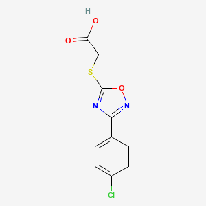 [3-(p-Chlorophenyl)-1,2,4-oxadiazol-5-ylthio]acetic acid