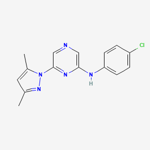 (4-Chloro-phenyl)-[6-(3,5-dimethyl-pyrazol-1-yl)-pyrazin-2-yl]-amine