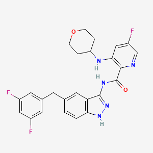 N-[5-(3,5-difluorobenzyl)-1H-indazol-3-yl]-5-fluoro-3-(tetrahydro-2H-pyran-4-ylamino)pyridine-2-carboxamide