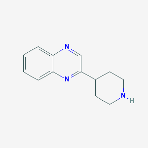 molecular formula C13H15N3 B8405286 2-(piperidin-4-yl)quinoxaline CAS No. 256372-19-7
