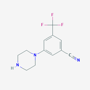 3-(Piperazin-1-yl)-5-(trifluoromethyl)benzonitrile