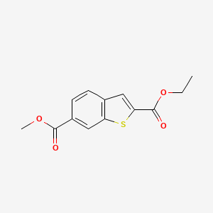 molecular formula C13H12O4S B8405455 Benzo[b]thiophene-2,6-dicarboxylic acid 2-ethyl ester 6-methyl ester 