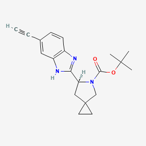 tert-Butyl (S)-6-(6-ethynyl-1H-benzo[d]imidazol-2-yl)-5-azaspiro[2.4]heptane-5-carboxylate