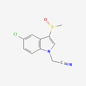 (5-Chloro-3-methanesulfinyl-indol-1-yl)-acetonitrile