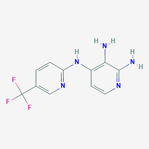 molecular formula C11H10F3N5 B8405543 N4-(5-trifluoromethyl-pyridin-2-yl)pyridine-2,3,4-triamine 