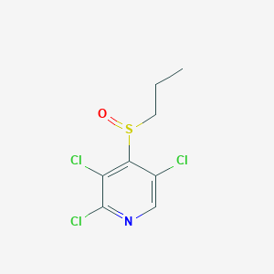 molecular formula C8H8Cl3NOS B084056 2,3,5-Trichloro-4-(propylsulfinyl)pyridine CAS No. 13108-97-9