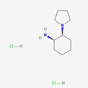 molecular formula C10H22Cl2N2 B8405636 Rel-(1R,2S)-2-(pyrrolidin-1-yl)cyclohexan-1-amine dihydrochloride 