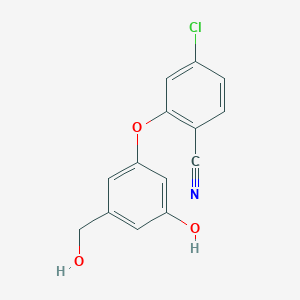 4-Chloro-2-[3-hydroxy-5-(hydroxymethyl)phenoxy]benzonitrile