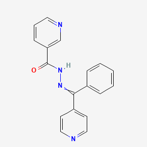 molecular formula C18H14N4O B8405846 Nicotinic acid (phenyl-4-pyridinylmethylene)hydrazide 
