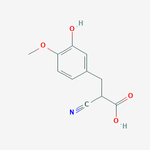 molecular formula C11H11NO4 B8405866 alpha-Cyano-3-hydroxy-4-methoxydihydrocinnamic acid 
