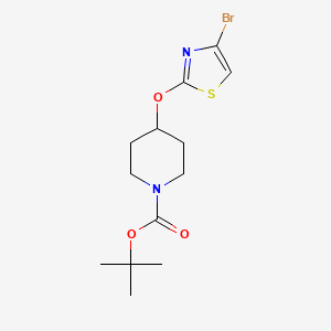 molecular formula C13H19BrN2O3S B8405883 tert-Butyl 4-((4-bromothiazol-2-yl)oxy)piperidine-1-carboxylate 