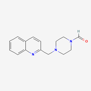 molecular formula C15H17N3O B8405887 1-Formyl-4-(2-quinolylmethyl)piperazine 