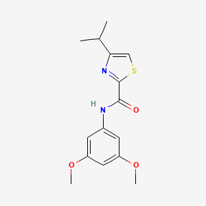 molecular formula C15H18N2O3S B8405888 N-(3,5-dimethoxy-phenyl)-4-isopropylthiazole-2-carboxamide 