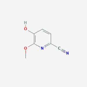 molecular formula C7H6N2O2 B8405917 5-Hydroxy-6-methoxypicolinonitrile 