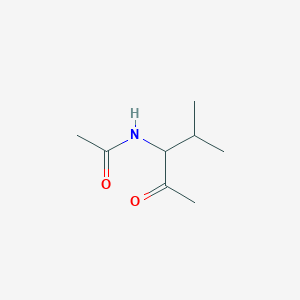 molecular formula C8H15NO2 B8406186 N-acetyl-2-keto-3-amino-4-methylpentane 