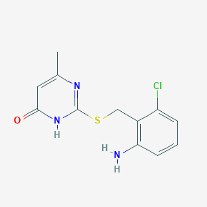 2-{[(2-Amino-6-chlorophenyl)methyl]sulfanyl}-6-methylpyrimidin-4-ol