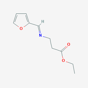 molecular formula C10H13NO3 B8406258 Ethyl 3-[(furan-2-ylmethylene)amino]propanoate 
