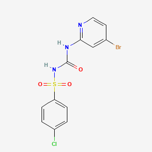 molecular formula C12H9BrClN3O3S B8406444 N-[(4-bromopyridin-2-yl)carbamoyl]-4-chlorobenzene-1-sulfonamide 