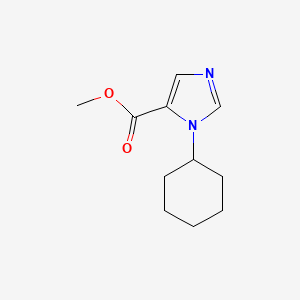molecular formula C11H16N2O2 B8406459 methyl 1-cyclohexyl-1H-imidazole-5-carboxylate CAS No. 80304-49-0