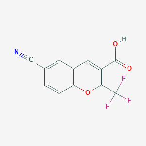 6-cyano-2-(trifluoromethyl)-2H-1-benzopyran-3-carboxylic acid