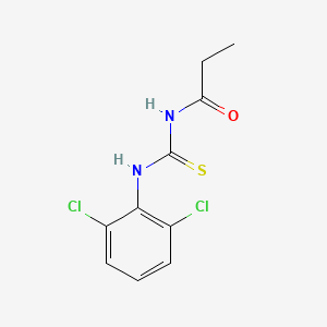 molecular formula C10H10Cl2N2OS B8406719 N-(2,6-dichlorophenyl)-N'-propionyl-thiourea 