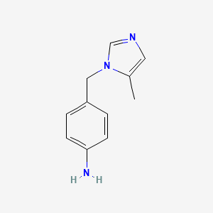 molecular formula C11H13N3 B8406806 1-(4-aminobenzyl)-5-methyl-1H-imidazole 