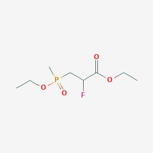molecular formula C8H16FO4P B8406850 Ethyl 3-[ethoxy(methyl)phosphoryl]-2-fluoropropanoate 