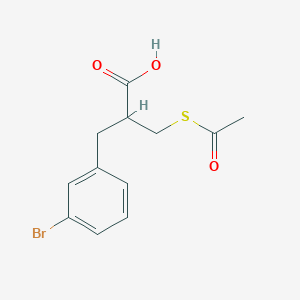 molecular formula C12H13BrO3S B8406863 2-(Acetylsulfanylmethyl)-3-(3-bromophenyl)propionic acid 