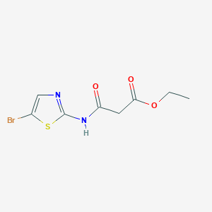 molecular formula C8H9BrN2O3S B8406957 Ethyl 3-[(5-bromo-1,3-thiazol-2-yl)amino]-3-oxopropanoate 