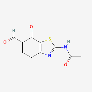molecular formula C10H10N2O3S B8407067 N-(6-formyl-7-oxo-4,5,6,7-tetrahydro-benzothiazol-2-yl)-acetamide 
