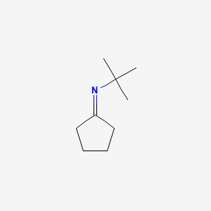 molecular formula C9H17N B8407117 Cyclopentanone-tert-butyl imine 