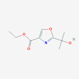 molecular formula C9H13NO4 B8407252 Ethyl 2-(2-hydroxypropan-2-yl)oxazole-4-carboxylate 
