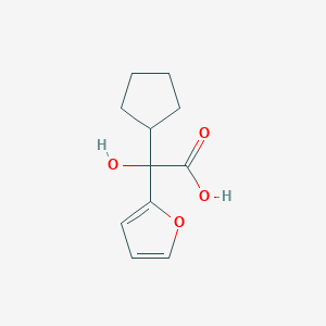 molecular formula C11H14O4 B8407308 Cyclopentyl-furan-2-yl-hydroxy-acetic acid 