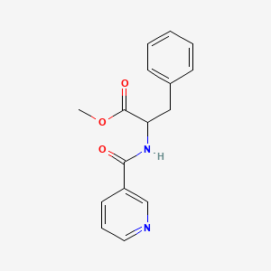 molecular formula C16H16N2O3 B8407504 3-Phenyl-2-[(pyridine-3-carbonyl)-amino]-propionic acid methylester 