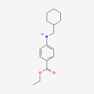molecular formula C16H23NO2 B8407507 Ethyl p-cyclohexylmethylaminobenzoate 