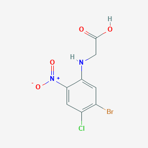 molecular formula C8H6BrClN2O4 B8407791 N-(5-Bromo-4-chloro-2-nitrophenyl)glycine 