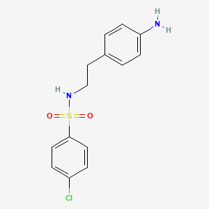 molecular formula C14H15ClN2O2S B8407948 n-[2-(4-Aminophenyl)ethyl]-4-chlorobenzenesulphonamide 