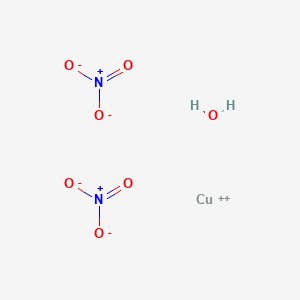 molecular formula CuH2N2O7 B084081 Copper(II) nitrate hydrate CAS No. 13778-31-9