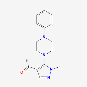 1-Methyl-5-(4-phenylpiperazin-1-yl)-1H-pyrazol-4-carbaldehyde