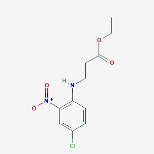molecular formula C11H13ClN2O4 B8408176 Ethyl 3-[(4-chloro-2-nitrophenyl)amino]propanoate 