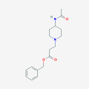 Benzyl 3-(4-acetamidopiperidin-1-yl)propanoate