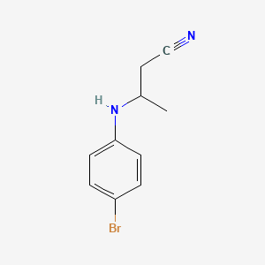 molecular formula C10H11BrN2 B8408587 3-(4-Bromoanilino)butanenitrile 