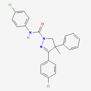 N,3-bis-(4-chlorophenyl)-4-phenyl-4-methyl-4,5-dihydro-1H-pyrazole-1-carboxamide