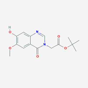 molecular formula C15H18N2O5 B8408659 tert-butyl 2-[7-hydroxy-6-methoxy-4-oxo-3(4H)-quinazolinyl]acetate 