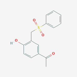 1-{4-Hydroxy-3-[(phenylsulfonyl)methyl]phenyl}ethanone
