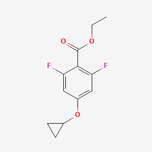 molecular formula C12H12F2O3 B8408758 Ethyl 4-(cyclopropyloxy)-2,6-difluorobenzoate 