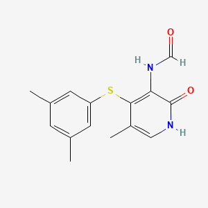 Formamide, N-(4-((3,5-dimethylphenyl)thio)-1,2-dihydro-5-methyl-2-oxo-3-pyridinyl)-